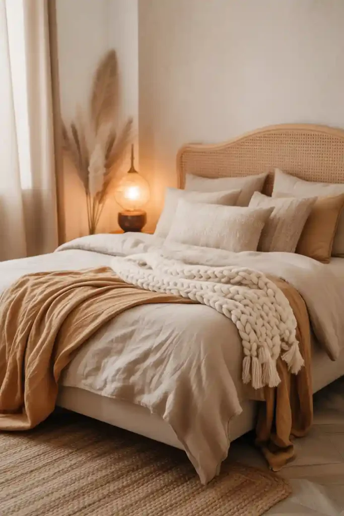 Layered Tan Textiles for Cozy Depth