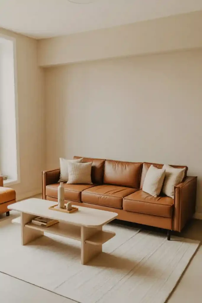  Light & Airy Neutrals with a Brown Couch