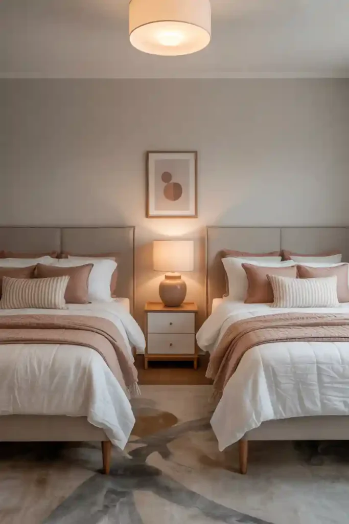 Symmetrical Twin Bed Layout