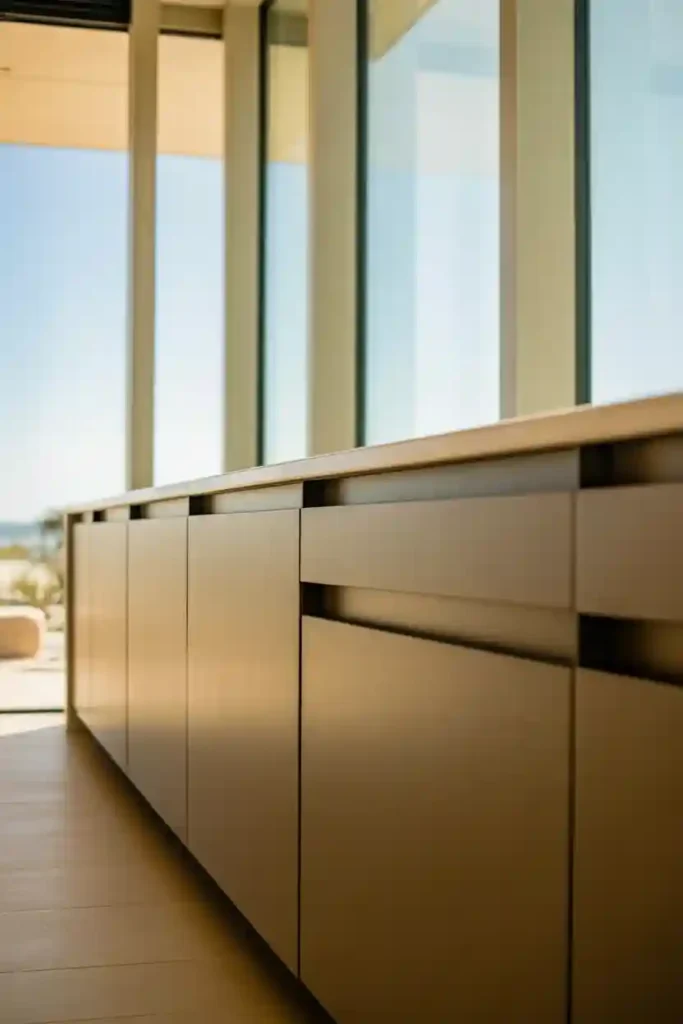 Install Closed Storage Cabinets