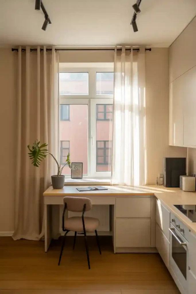 Window-Facing Kitchen Desk