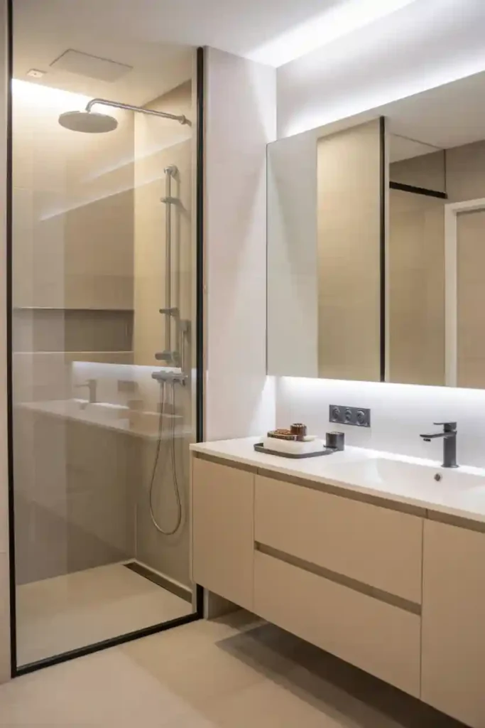 Bathroom with Smart Technology Features