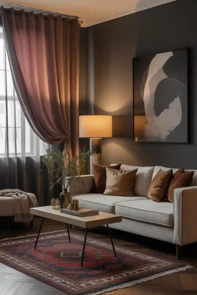 Dramatic Floor-Length Curtains