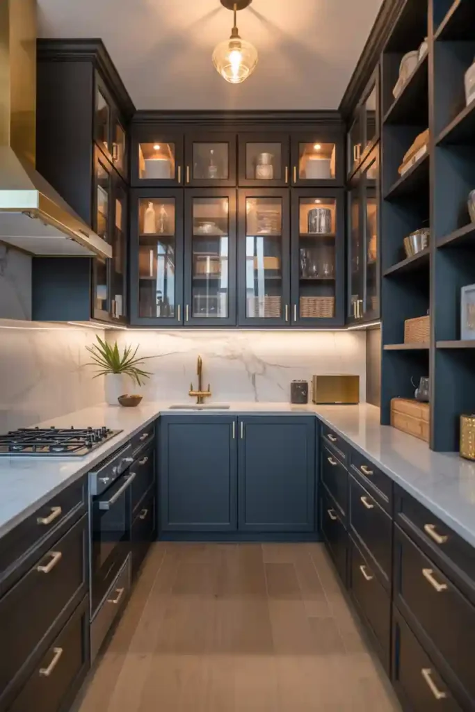 Matte Black & Brass Hardware Accents