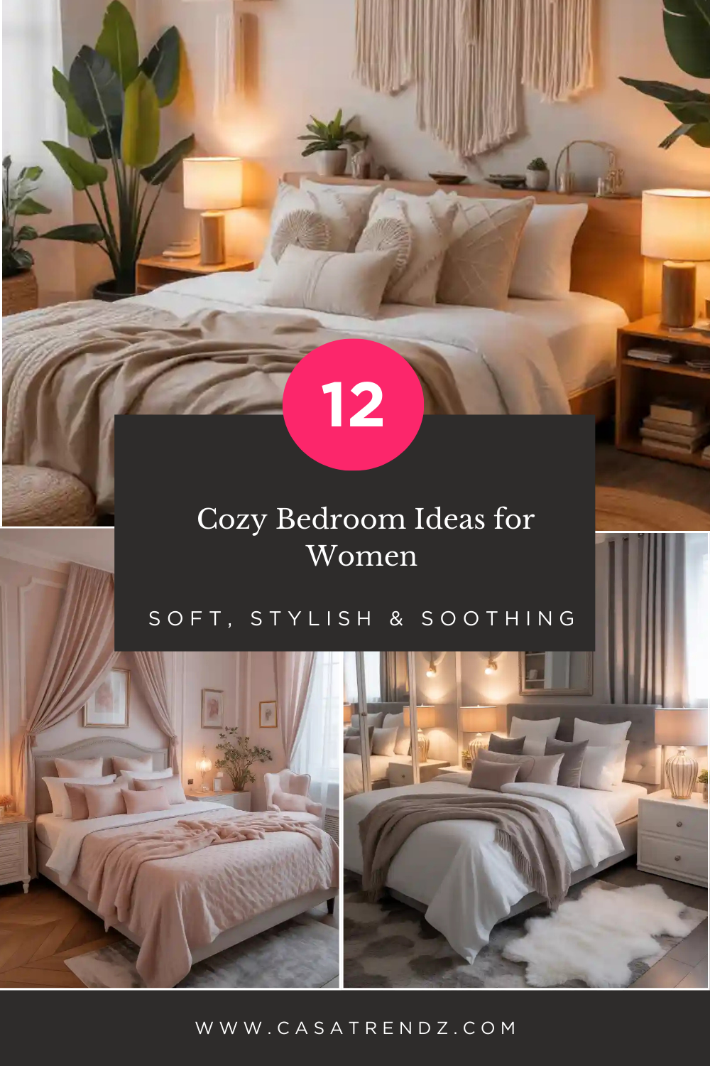 12 Cozy Bedroom Ideas for Women – Soft, Stylish & Soothing Cozy Bedroom ...