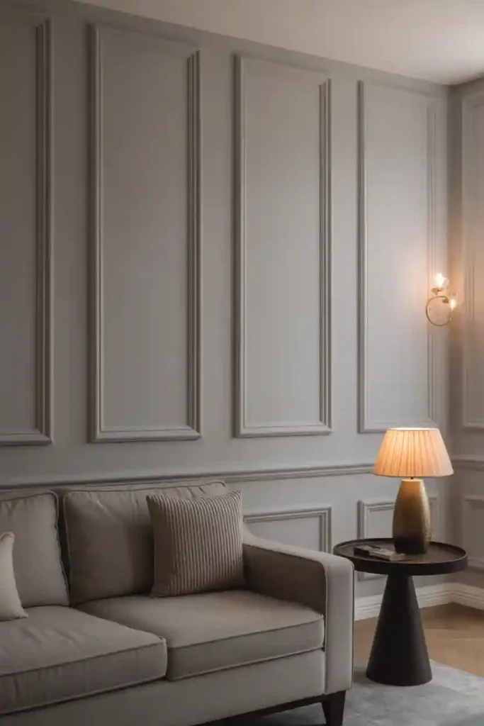 Vertical Panel Molding Accent Wall