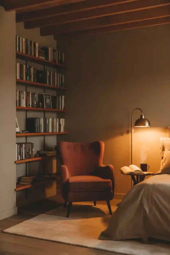 Basement Bedroom with Reading Nook
