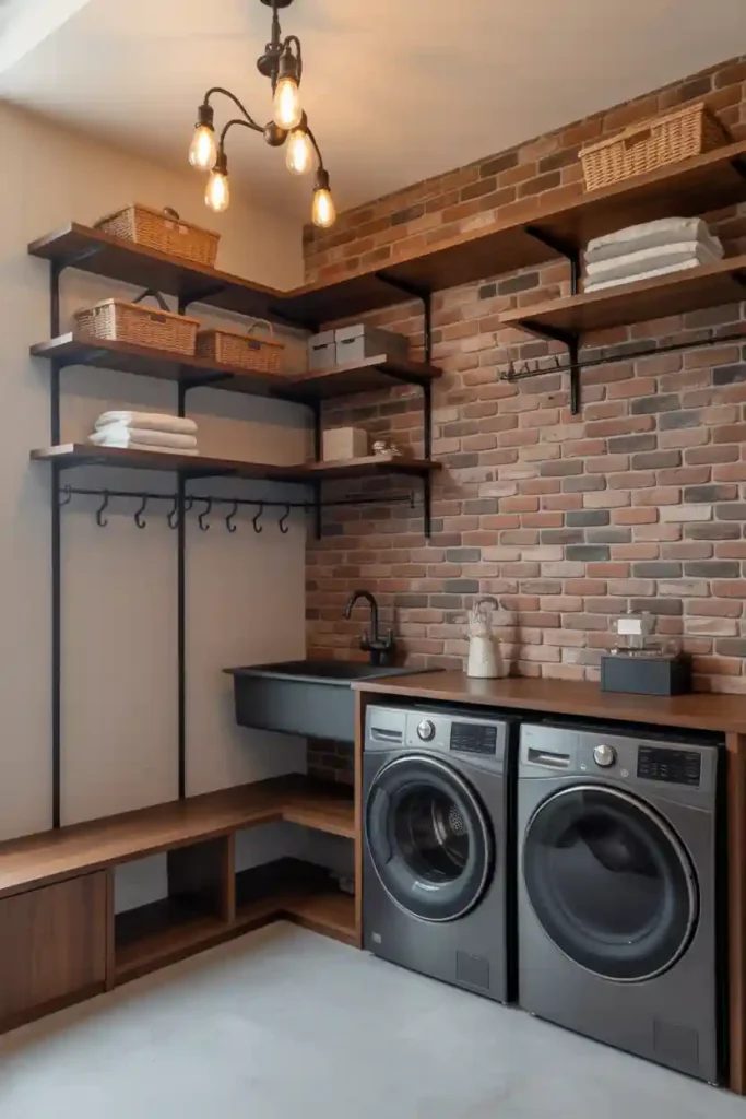 Industrial-Style Utility Room