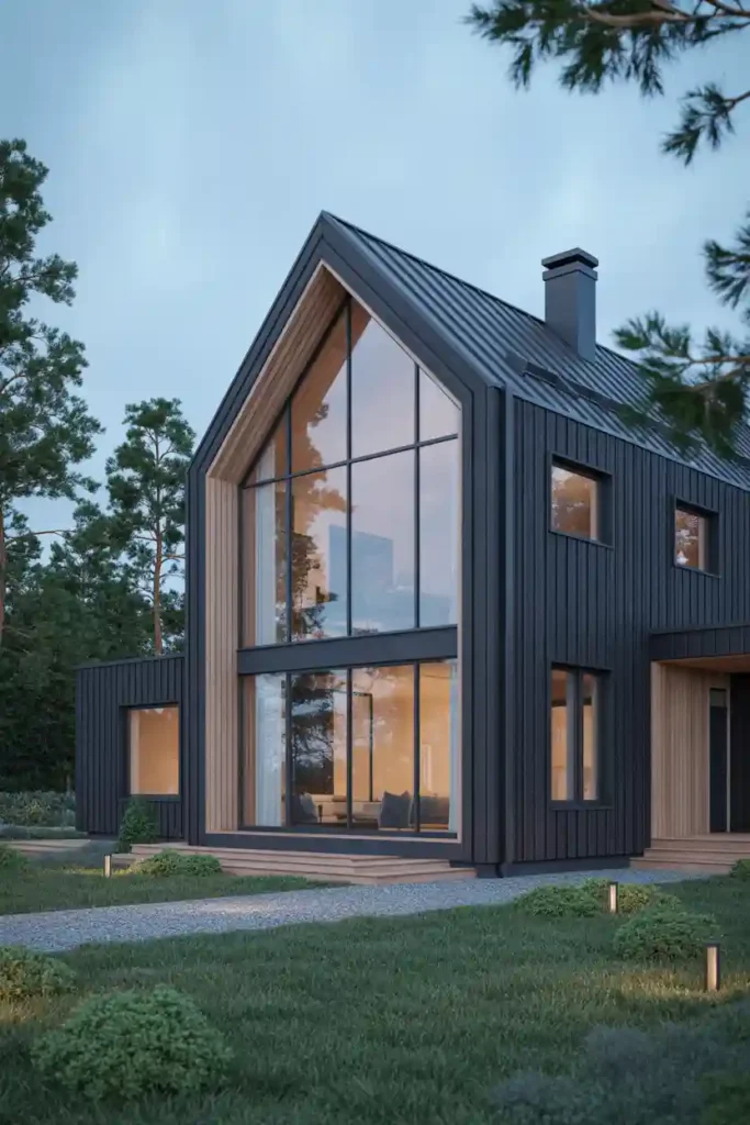 Scandinavian-Inspired Black Timber Home