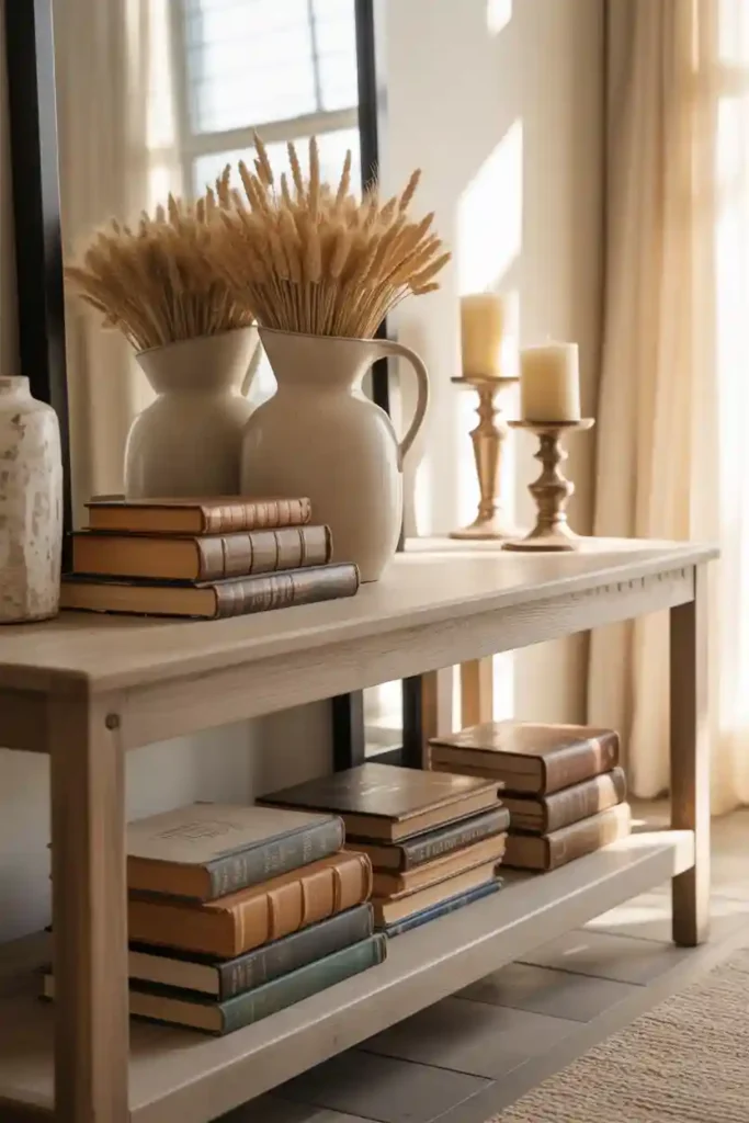 Vintage-Inspired Entry Table Decor