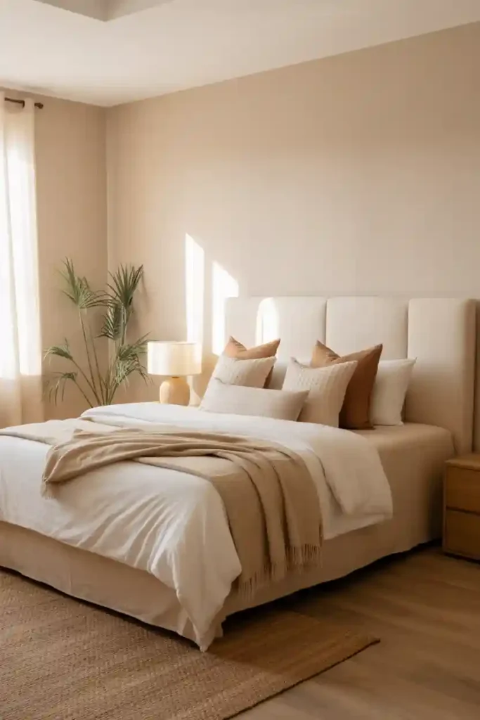 Tan Upholstered Headboard