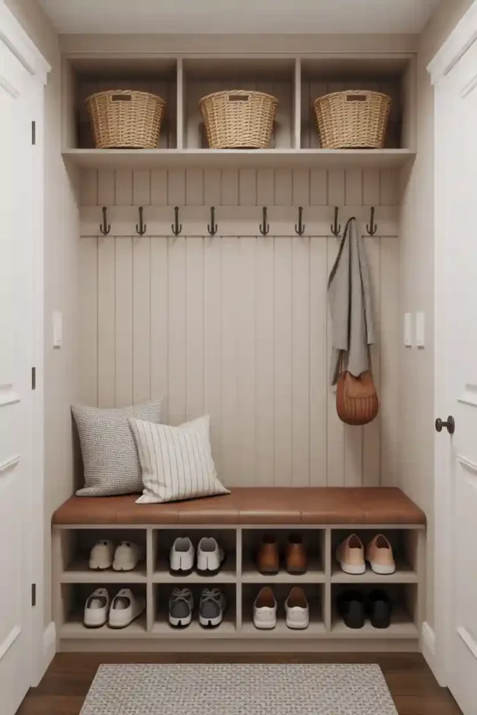 Mudroom Bench with Hidden Storage