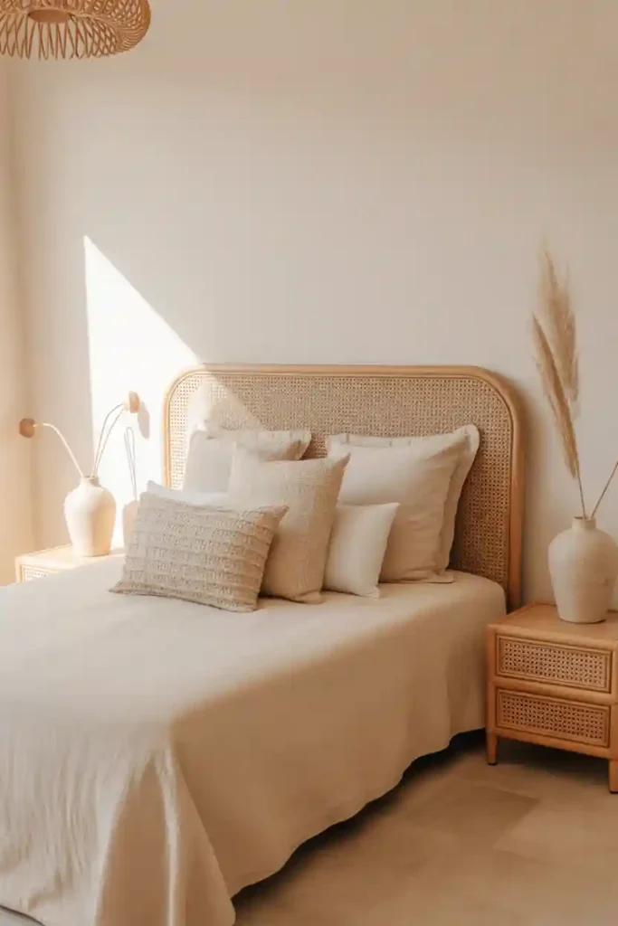 Rattan Furniture with Tan Walls