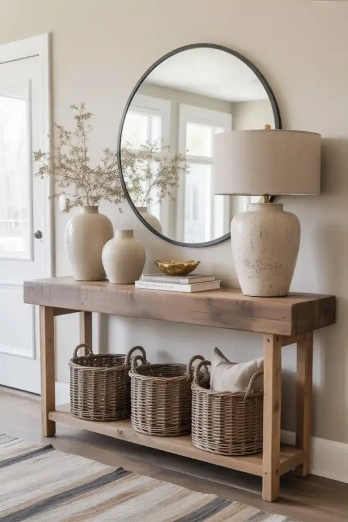 Rustic Wood Console Table