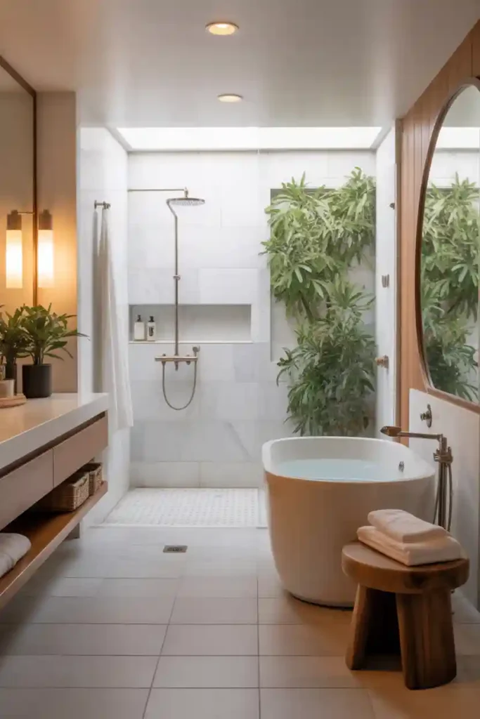  Spa-Inspired Retreat with Freestanding Tub