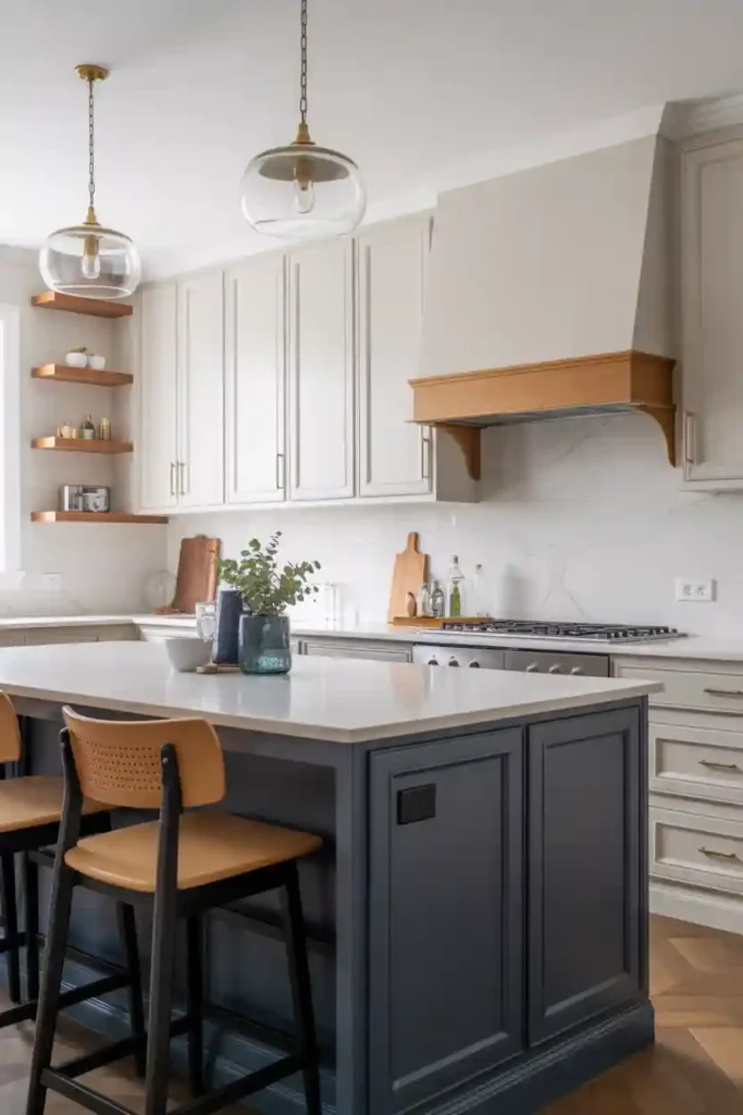 Two-Tone Cabinets with a Modern Edge