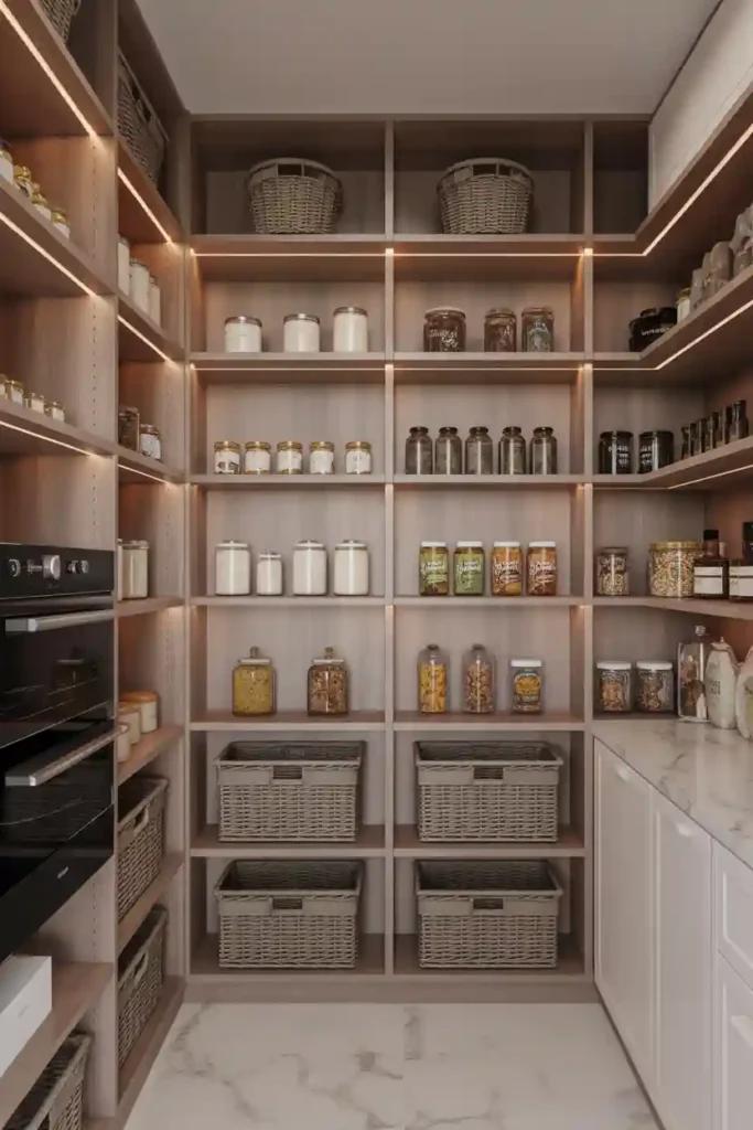 Walk-In Pantry with Open Shelving