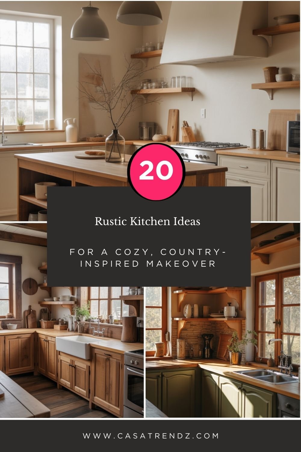 20 Rustic Kitchen Ideas for a Cozy, Country-Inspired Makeover
