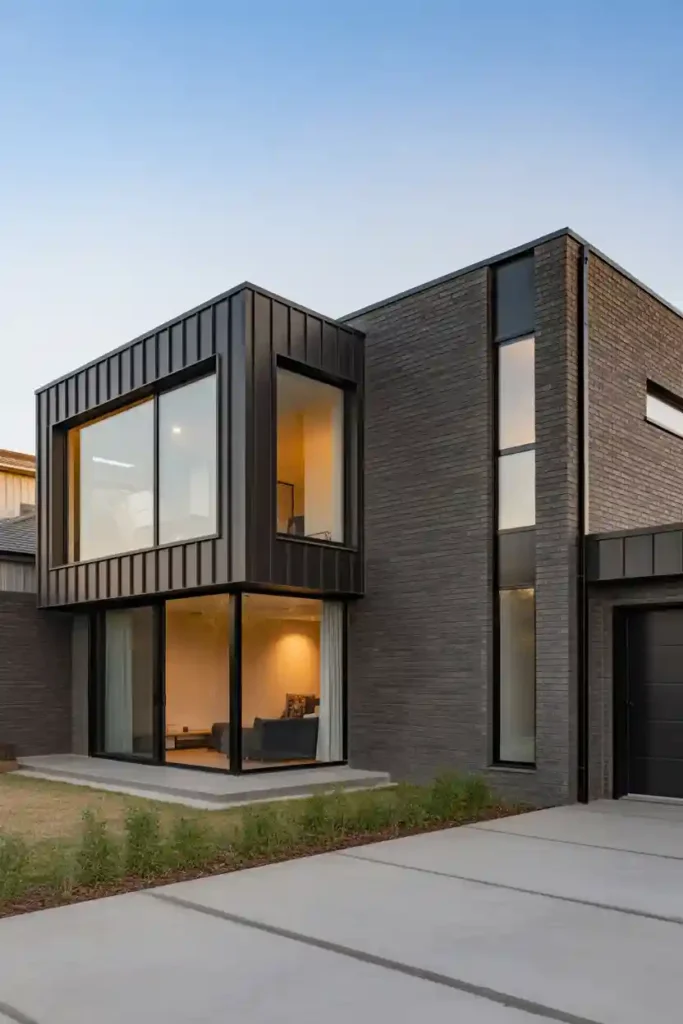 Black Brick Contemporary Home