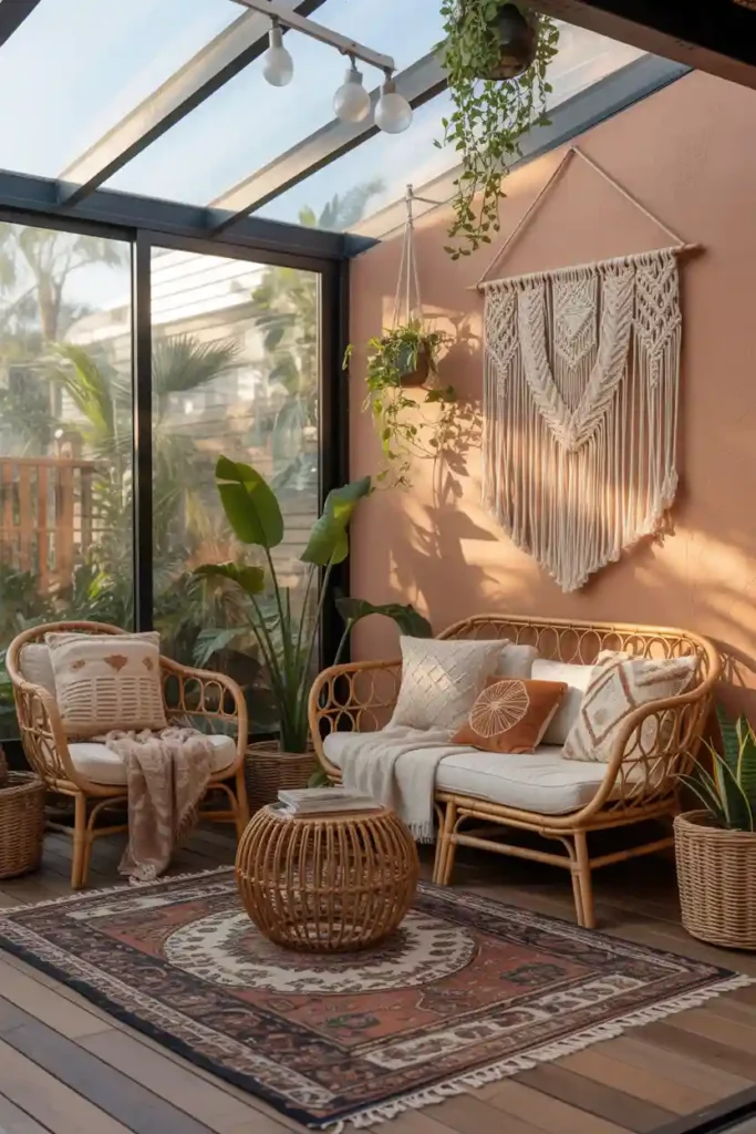  Boho Chic Sunroom Retreat