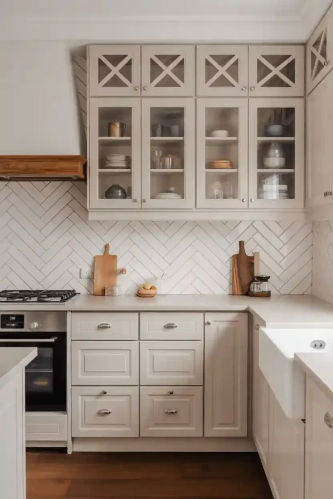 Glass-Front Upper Cabinets