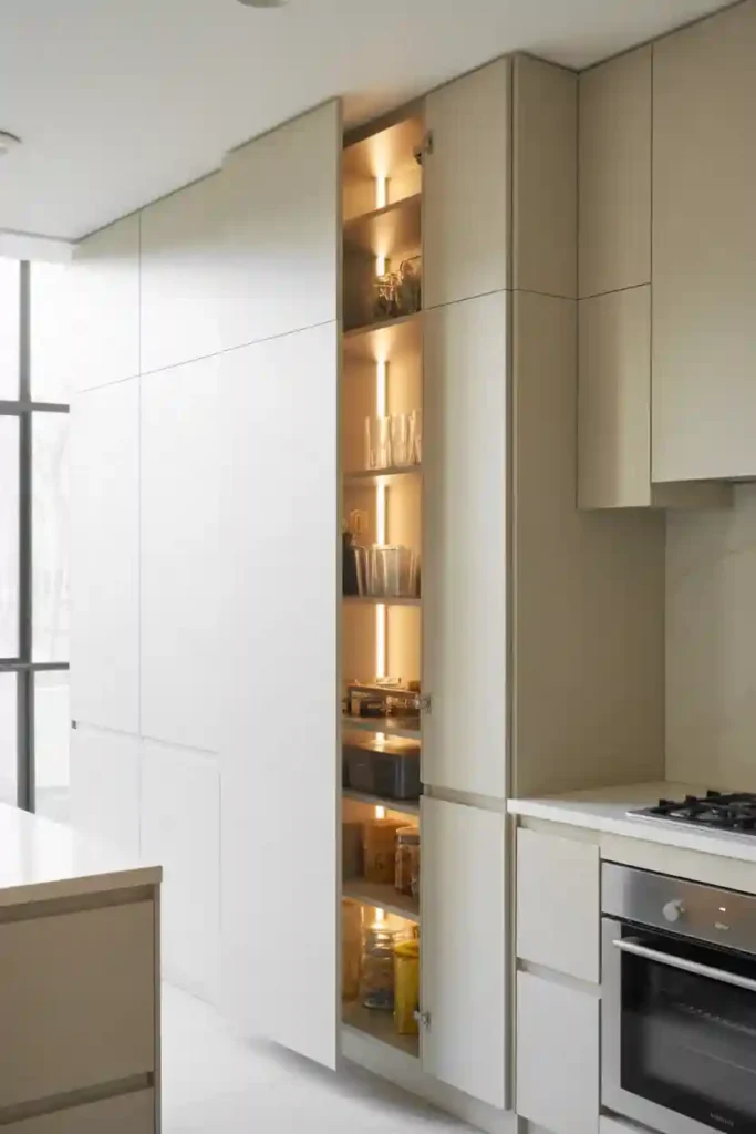 Integrated Wall Panel Pantry Door