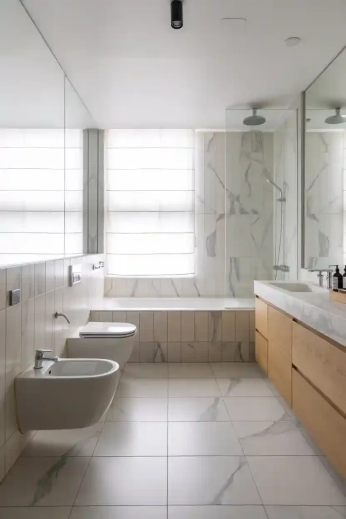 . Large-Format Tiles for a Seamless Finish