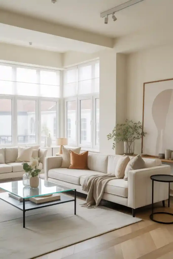 Modern Minimalist White Sofa Design