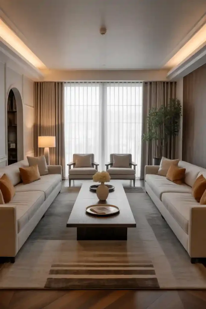 Sectional Sofa Along the Length