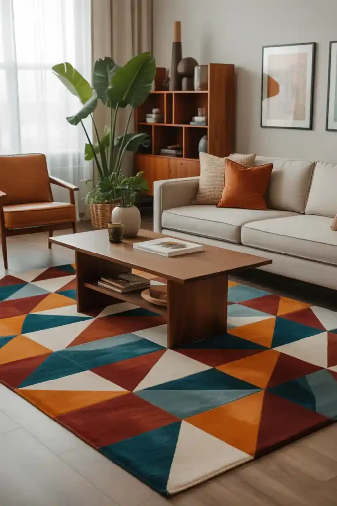 Statement Geometric Rug