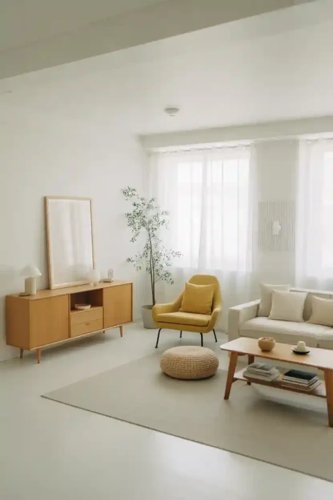 Yellow and White Scandinavian Style
