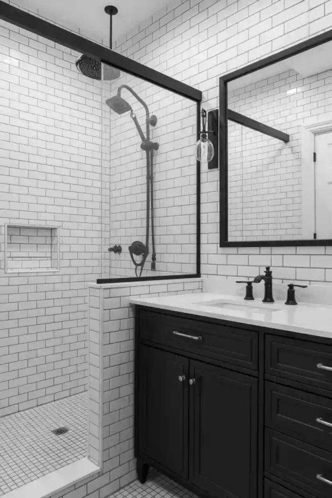 Black and White Contrast Bathroom