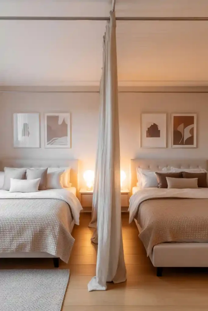  Divided Zones with a Curtain or Divider