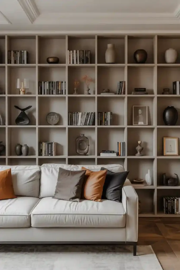 Floor-to-Ceiling Built-In Shelving