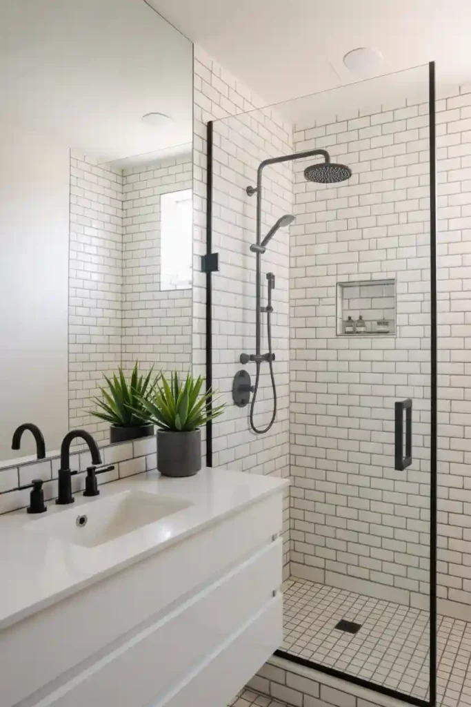Matte Black Fixtures for Bold Contrast