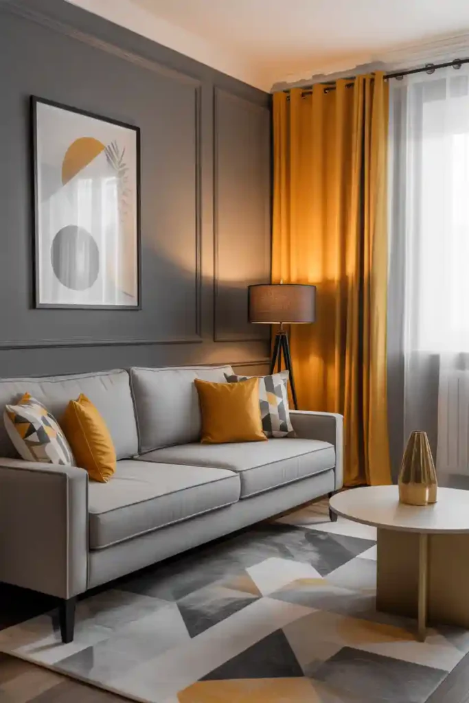 Yellow and Gray Modern Contrast