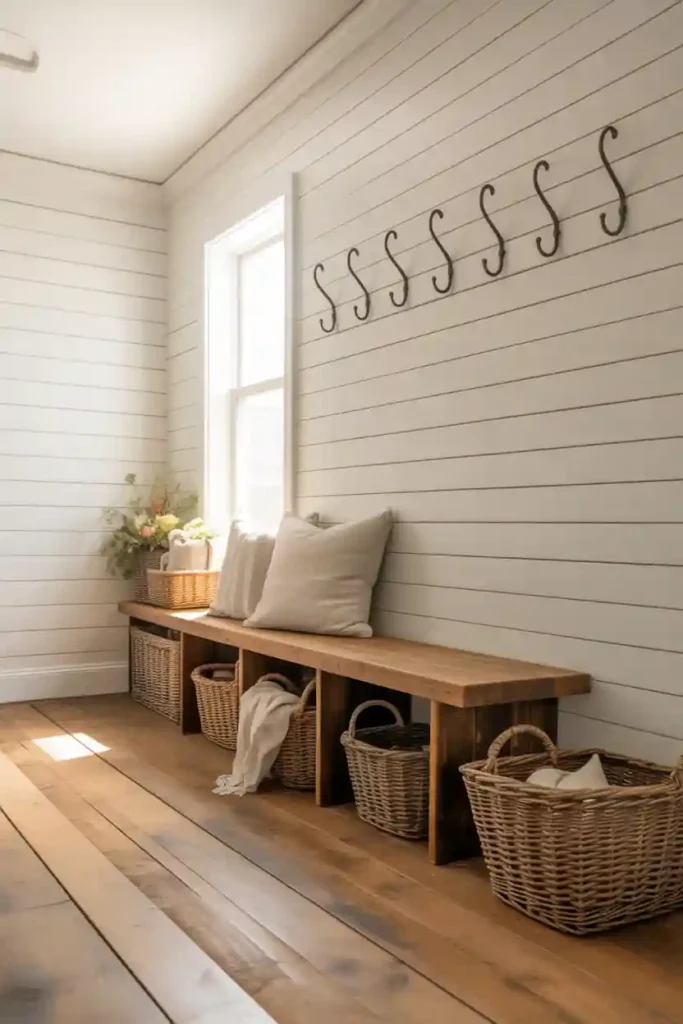 Farmhouse-Style Mudroom