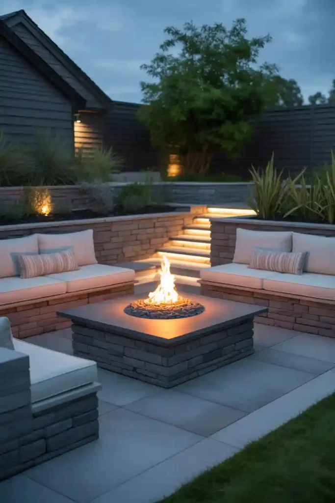 Sunken Fire Pit Lounge
