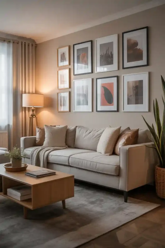 Gallery Wall with Mixed Frames