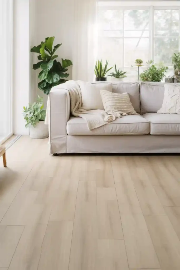 Light-Washed Laminate Flooring