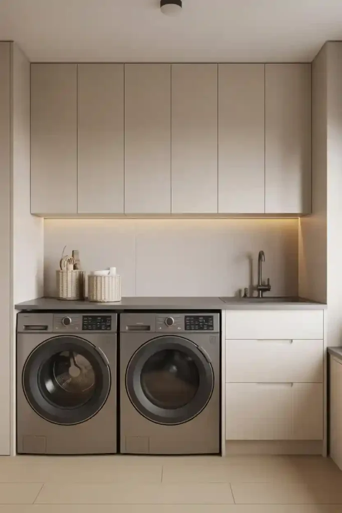 Modern Minimalist Laundry Room