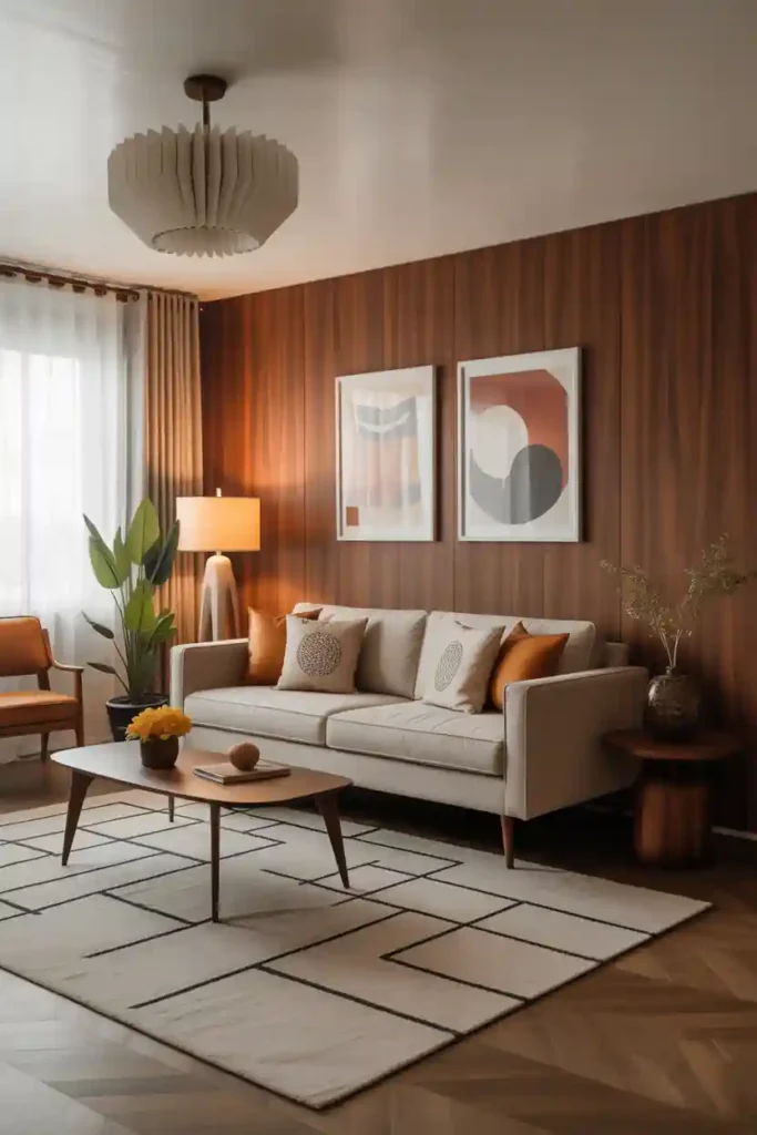 Warm Wood Accent Walls