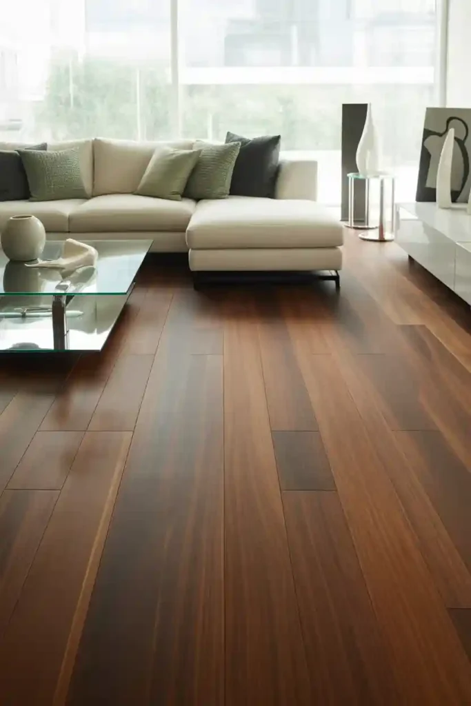 Dark-Stained Wood Floors