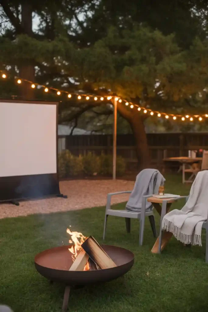 Fire Pit and Movie Combo