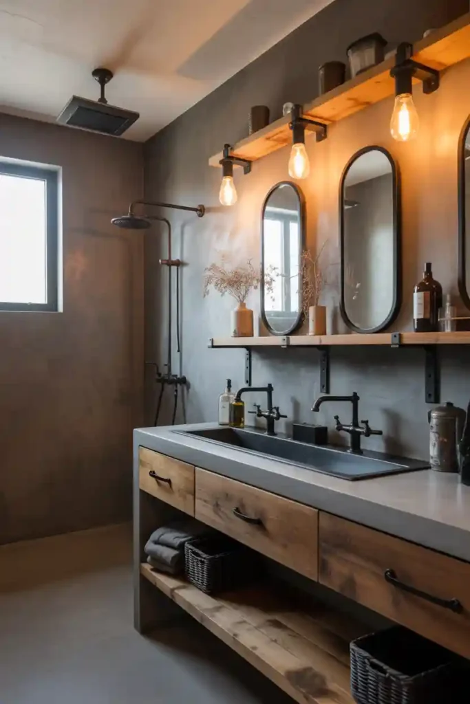  Industrial-Style Bathroom Remodel