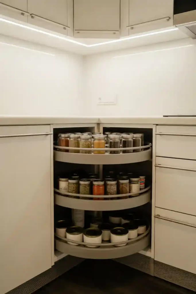  Lazy Susan Corner Pantry Shelving
