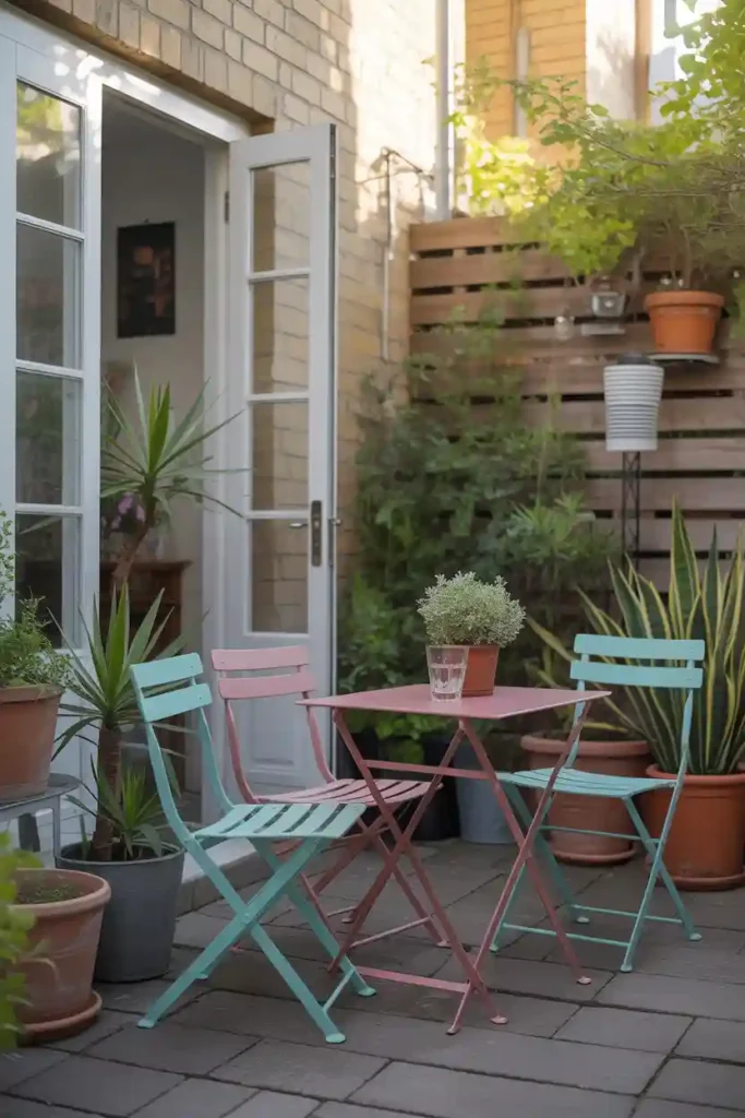 Modern Metal Bistro Set