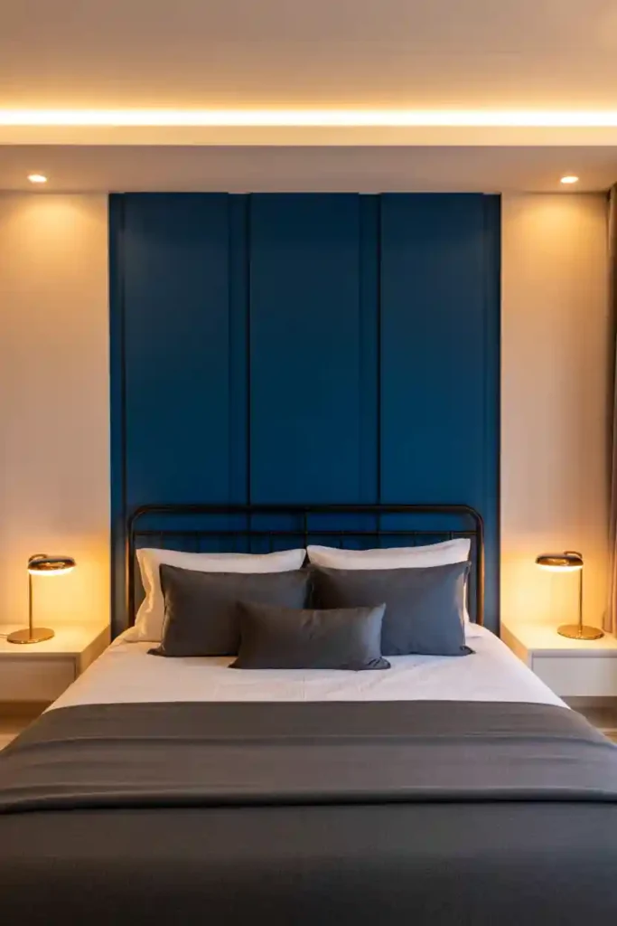 Basement Bedroom with Accent Wall