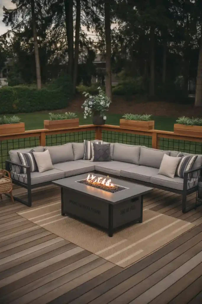 Deck Fire Pit Area