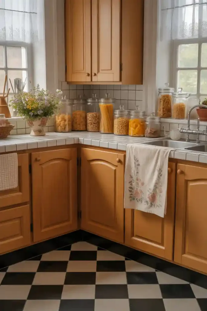 Install Classic Checkerboard or Rustic Flooring